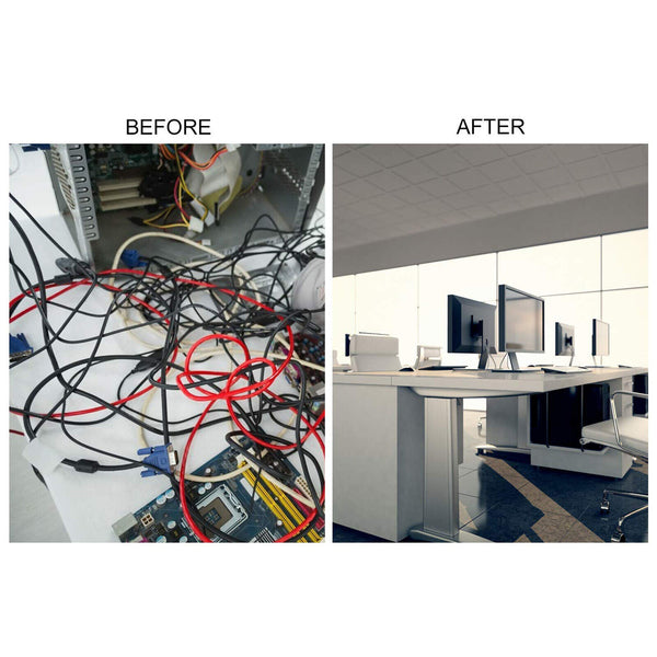 12pcs Computer Desk Table Grommet Cable Tidy Surface Port Wire Hole Cover 50mm