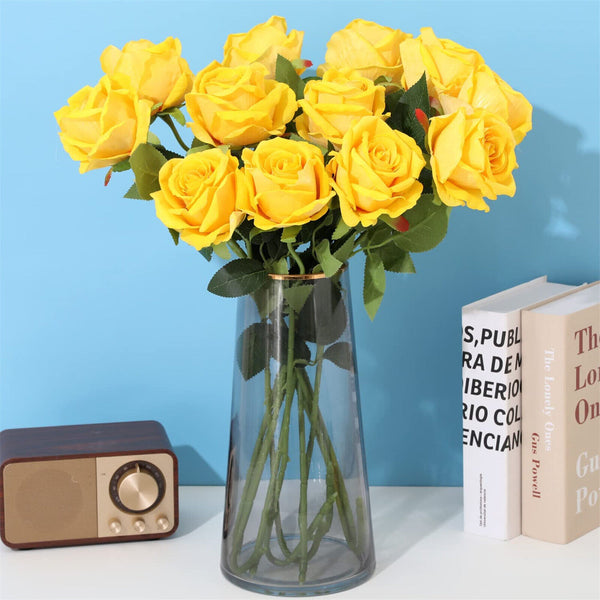 51cm Long Stem Artificial Rose Flowers Velvet Bunch Wedding Home Bouquet