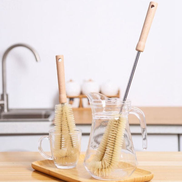 4Pcs Long Handle Bottle Cup Cleaning Brush Brew Scrubbing Kitchen Cleaner Washer