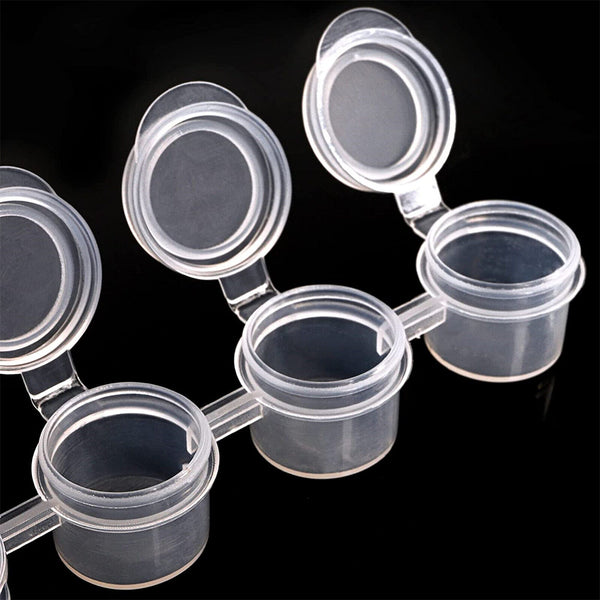 240PCS Empty Paint Pot Strips Plastic Mini Watercolor Draw Pigment Box 5ML New