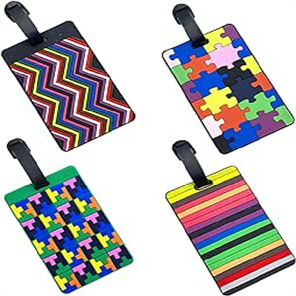 3PCS Luggage Tags Backpack Label ID Address Handbag School Plastic Travel Tag AU