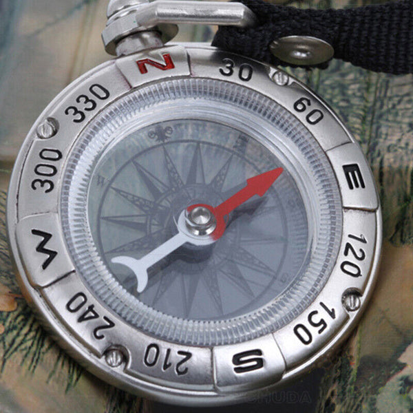 3-in-1 Compass Thermometer Outdoor Hiking Tactical Survival Carabiner Key Ring