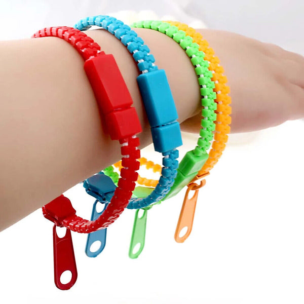 1-50x Sensory-Zipper Fidget Bracelet Zip Stim Toys Stress Anxiety Relief Autism
