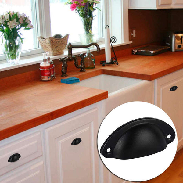 Cupboard Door Cabinet Cup Drawer Furniture Retro Antique Pull Shell Handle