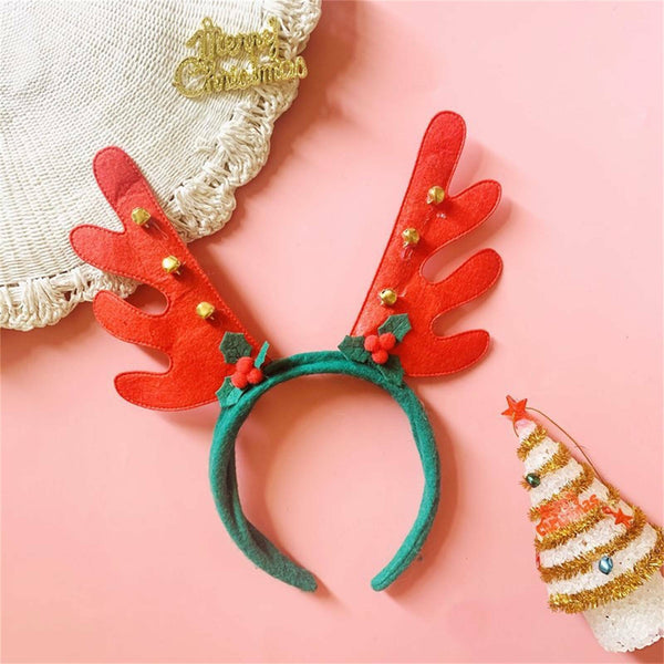 5PCS Womens Christmas Reindeer Deer Antler Costume Ear Party Hair band headband