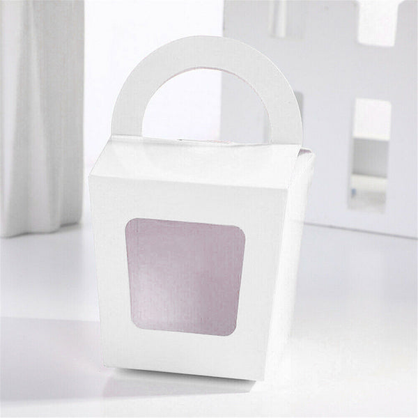 UP 200PCS Cupcake Boxes Holes Clear Window Face Cupcake Display Boxes Muffin Cup