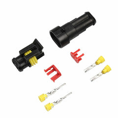 10 Set 1/2/3 Pin Waterproof Car Electrical Wire Sealed Connector Plug Cable 12V