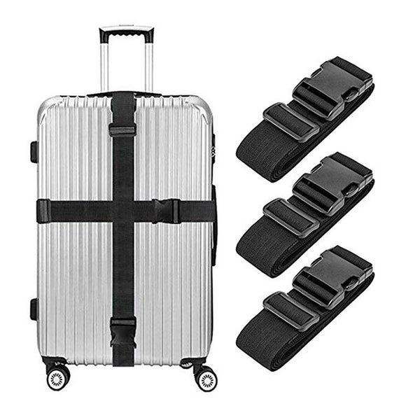 9PCS Luggage Tags Luggage Straps Set Adjustable Suitcase Straps Suitcase Travel