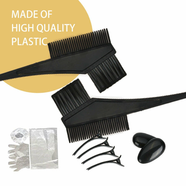 22Pcs Dye Hair Tools Coloring DIY Coloring Hairdressing Tool Kit Brush Comb Bowl