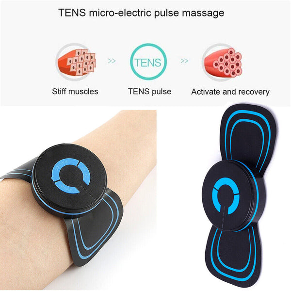 Mini Electric Neck Back Massager EMS Cervical Massage Patch Relief Pain Portable - Lets Party