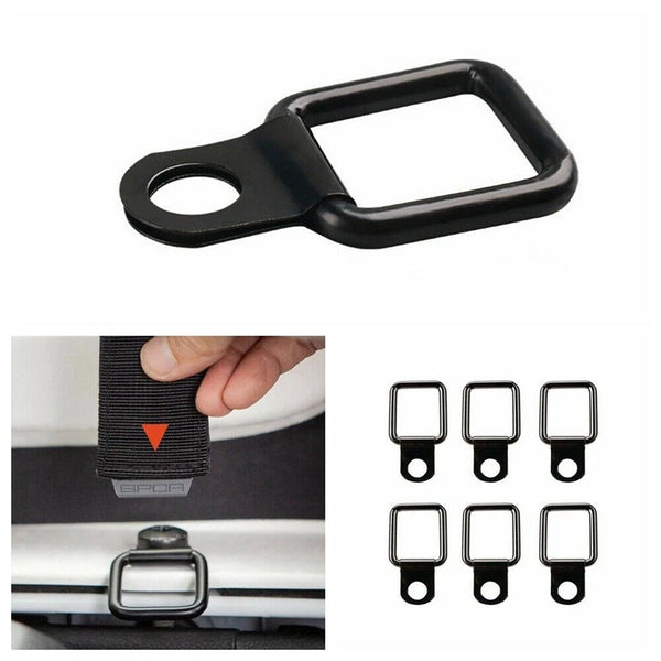6X Black Heavy Duty Fixing Point Anchor Eye Tie Down Lashing Loop D-Ring Hook AU
