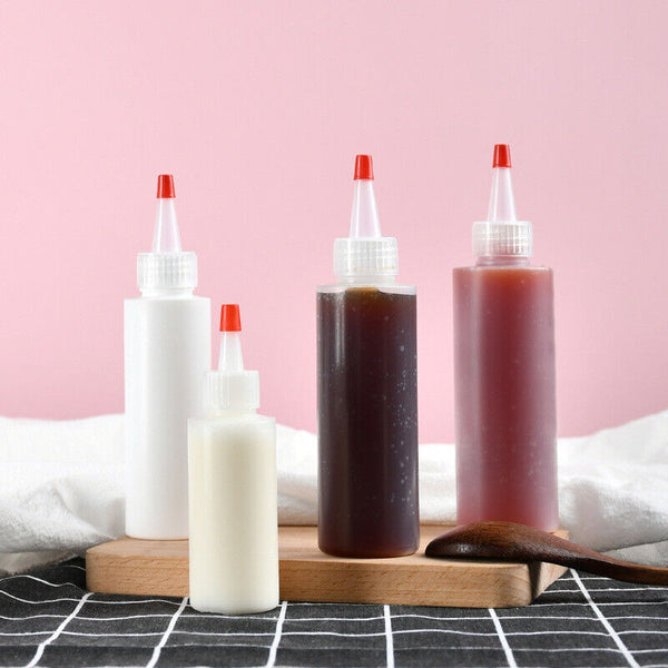 20pcs 120ML Sauce Bottles Measuring Squeeze Crafts Bottle Condiment Dispenser AU