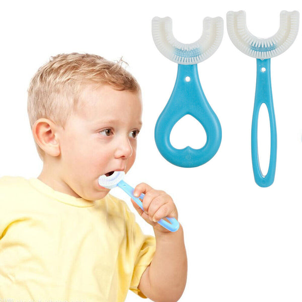 Baby Toothbrush U-shaped Silicone Brush Head Cleaning Teeth for Kids 2-12 Year - Lets Party
