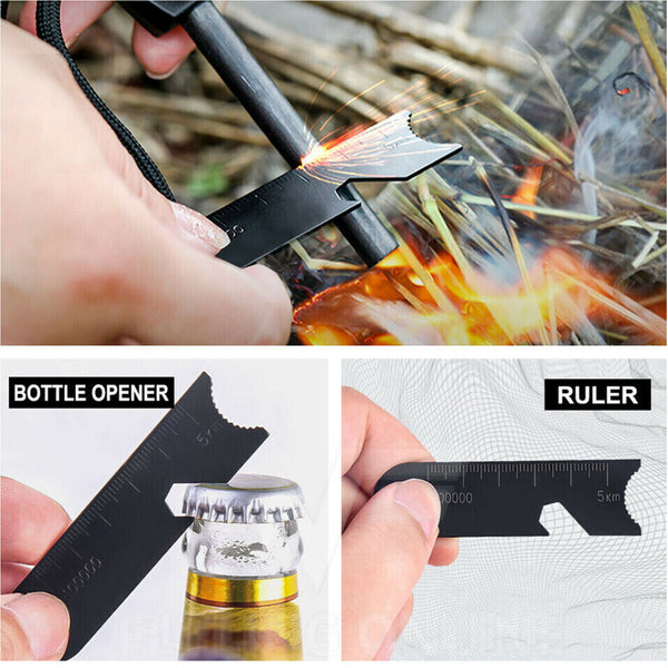 Flint Rod Camping Hiking Survival Metal Fire Starter Lighter FULL Magnesium Rod