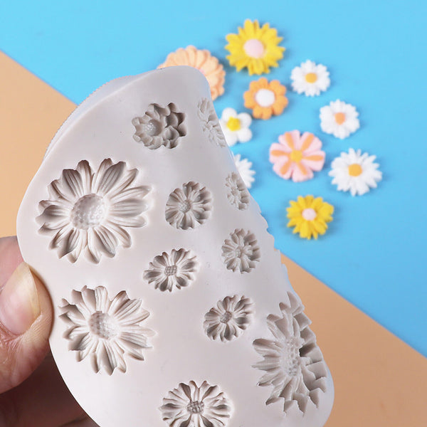 Daisy Silicone Cake Decor Mould Fondant Sugarcraft Chocolate Baking Resin Mold