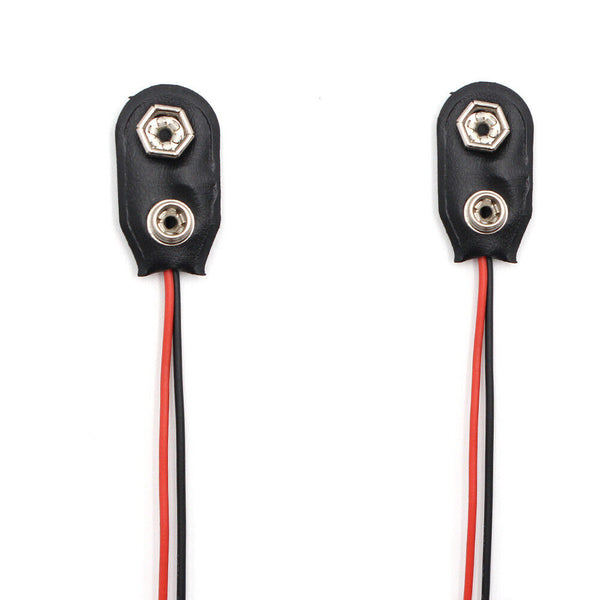 40pcs Pcs 9V Volt Battery Snap Clip Connector Black