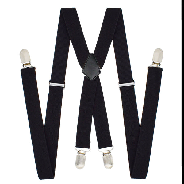 Extra Wide Men's Adjustable Elastic Suspenders Clip On Braces Trouser