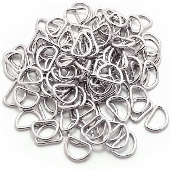 50-500X D Ring Metal Buckle D-rings 2.5cm Strap Loop Webbing Strapping Ring AU