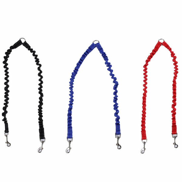 Double Dog Coupler Twin Dual Lead 2 Way Two Pet Dogs Walking Safety Leash Nylon