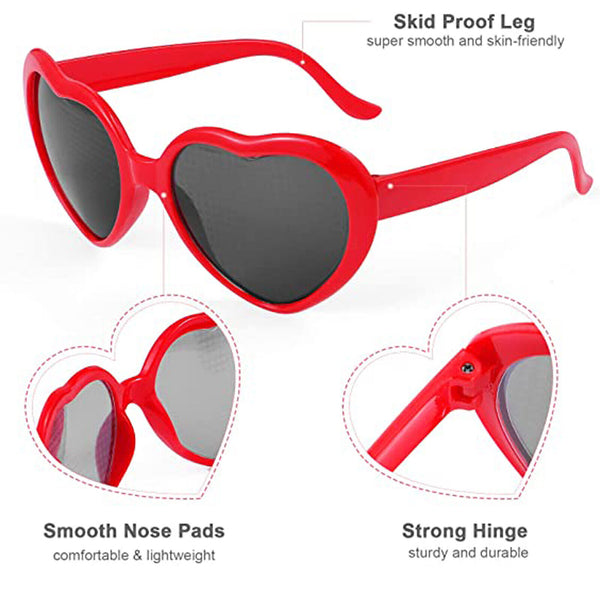 Effect Glasses Heart-shaped Heart Diffraction Glasses Lights Become Love Image A