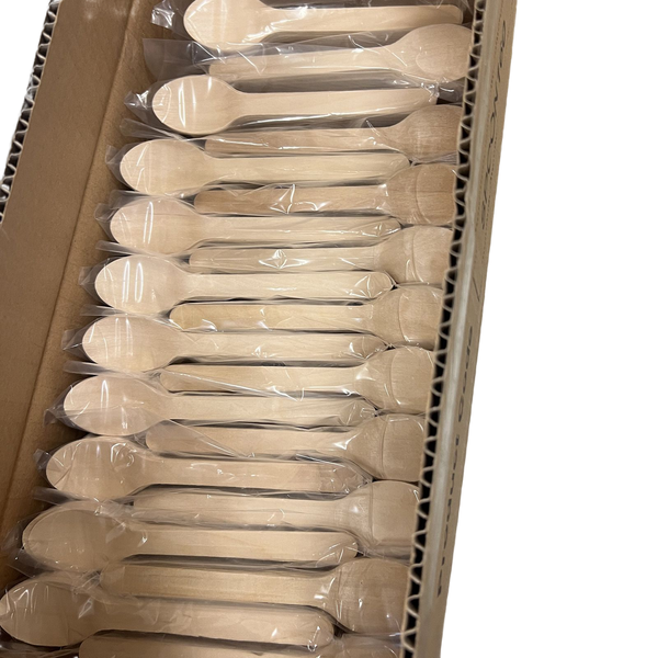 100-2000x Recycle Disposable Wooden Spoon Eco friendly Compostable Wedding Party