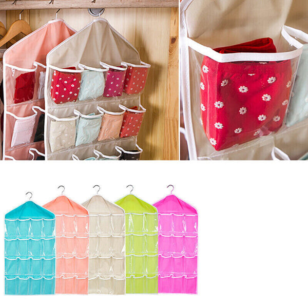 Pocket Shoe Holder Bag Organiser Over Door Hanging Shelf Rack Storage Hook