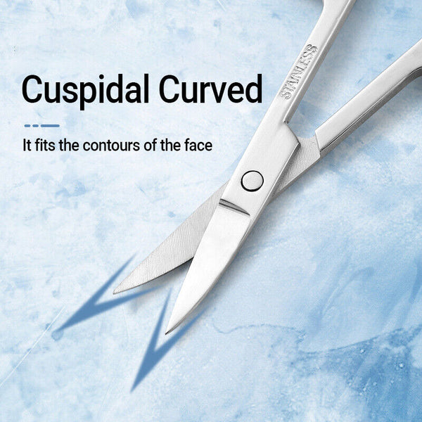 Small Sliver Manicure Eyebrow Nose Eyelash Cuticle Nail Scissors Curved Trimming