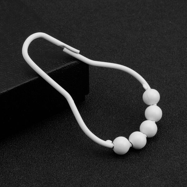 Shower Curtain Rings Hooks Rustproof Stainless Steel For Bathroom Shower