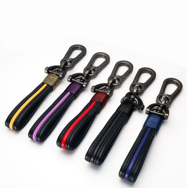 Fashion Metal Leather Car Keychain Keyring Keyfob Key Chain Ring Holder Bag Gift