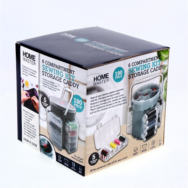 203x Portable Sewing Storage Kit Set with 5 Removable Storage Bins Beginner Home