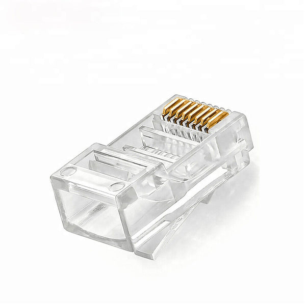 50X RJ45 Connector CAT6 Plug Modular Crimp 8P8C CAT5e Network Ethernet Cable AU