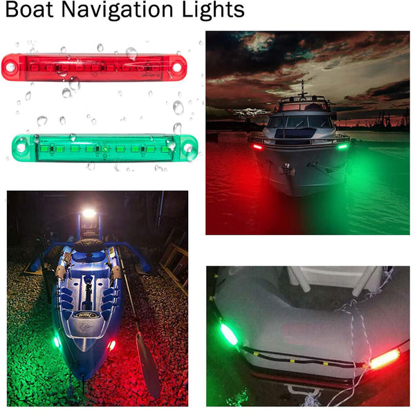 NEW Boat Navigation Lights Waterproof Marine Utility Led Strip Lights (4 Pack)