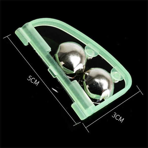 40PCS Fluorescent Fishing Rod Pole Tip Glow Clip Twin Bell Alarm Alert Ring AUS