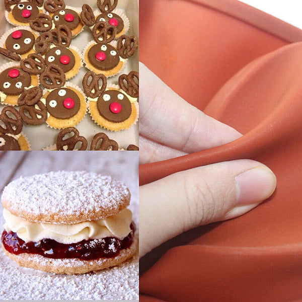 3-Cavity Silicone Cake Pie Custard Tart Resin Mold Bakeware Coaster Tray Moulds
