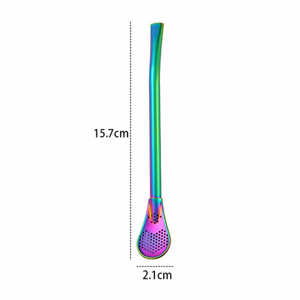 Thick Shake Milkshake Stainless Steel Straws Reusable Metal Drinking Straw Brush - Lets Party