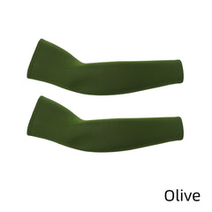 Olive Cooling Sport Arm Stretch Sleeves Sun UV Protection Covers Cycling Golf Unisex