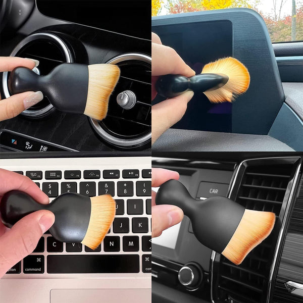 6PC Car Interior Brush Cleaning Soft Bristle Instrument Panel Crevice Dust Clean