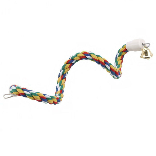Pet Bird Rope Perches Parrot Colorful Cage Comfy Perch Bungees for Birds Toy AU