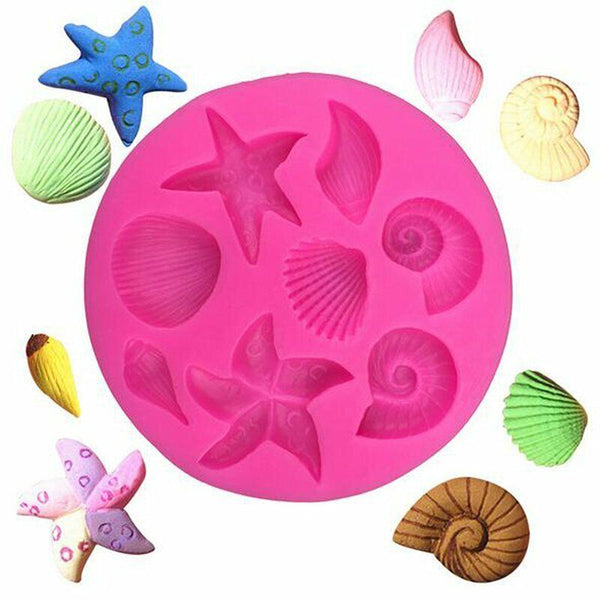 Sea Beach Nautical Animals Mermaid Silicone Fondant & Chocolate Mould Mold