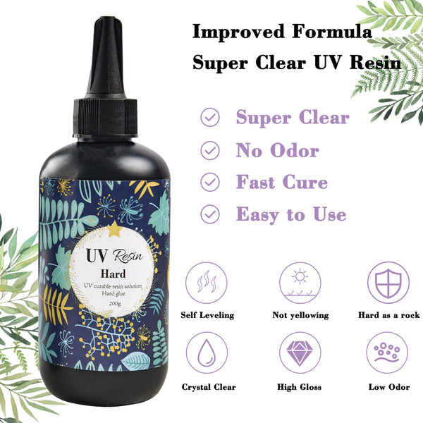 Hard UV Resin Glue Clear Crystal DIY Handmade Epoxy Crafts Casting Jewelry Mold