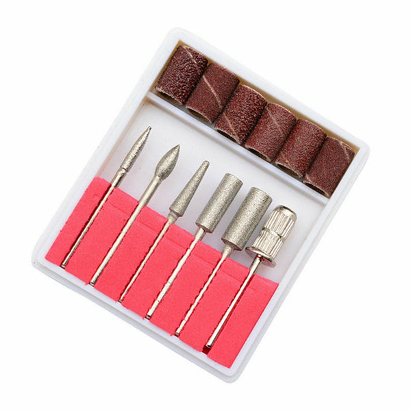 12PCS Electric Nail Drill Bits Set 3/32 Shank Size Sanding Bands Filing File 83