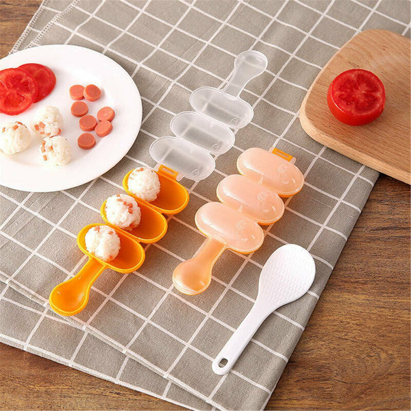 2PCS Baby Rice Ball Mold Shaker Food Decoration Kid Lunch Sushi Maker Mould Tool