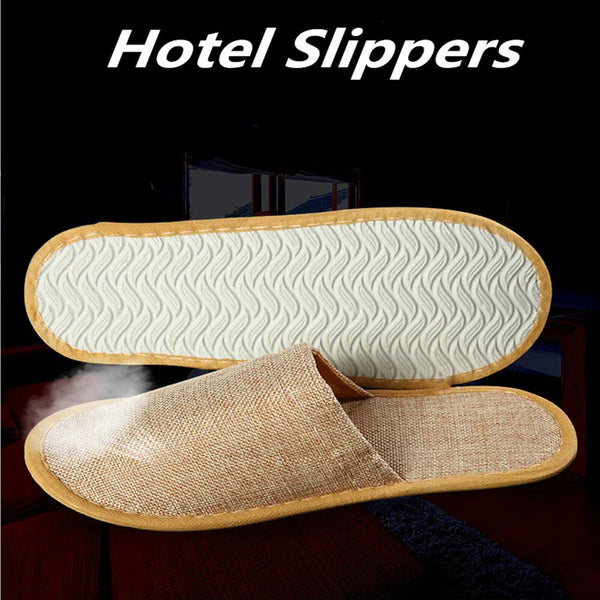 20/40/100Pairs Disposable Slippers Hotel Home Guest Closed Shoes Linen Shoes AUS