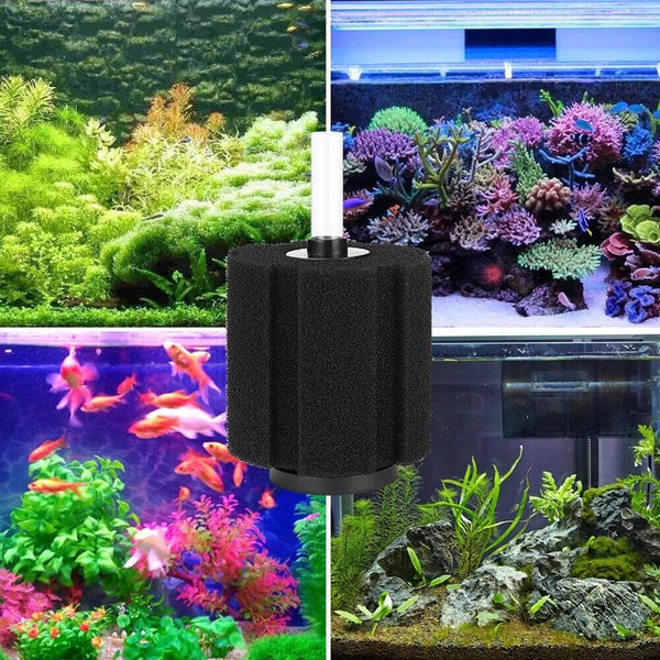4PCS Aquarium Biochemical Foam Filtration Air Pump Fish Tank Sponge Filter AU