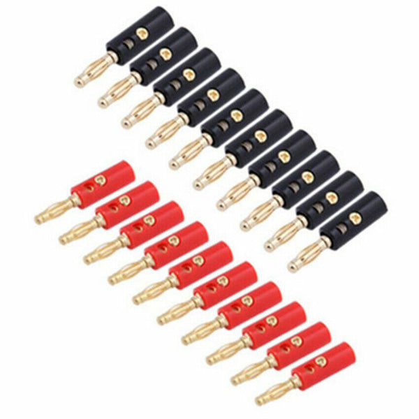 BlackRed Connector 4mm Gold Plated Banana Audio Speaker Plugs Connector