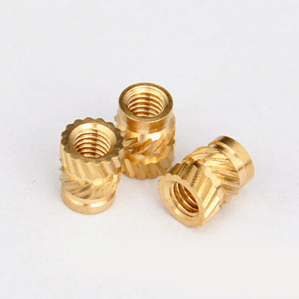 M4 Female Brass Knurled Female Threaded Insert Embedment Nuts AUS