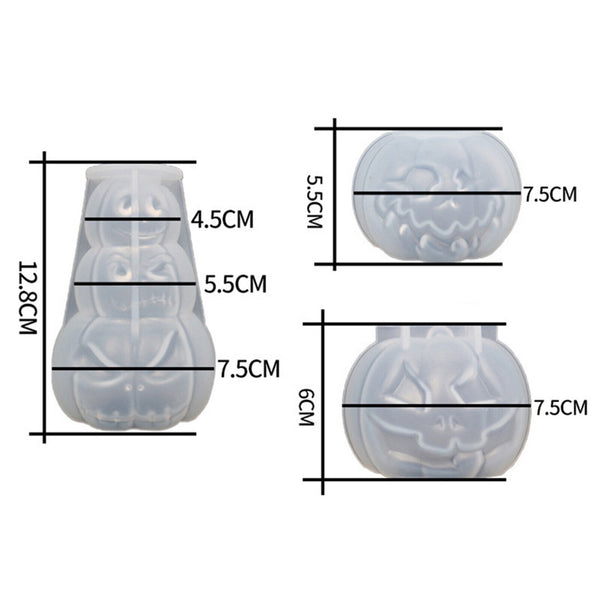 Pumpkin Candle Silicone Mold DIY Resin Soap Craft Making Moulds Christmas Decor