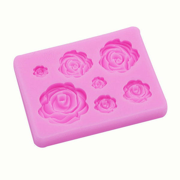 Rose Flower Silicone Mould Clay Soap Fondant Sugarcraft Mold Cake Decorating DIY
