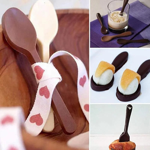 Silicone Spoon Chocolate Mold Jelly Ice Tray Mould Cake Baking Cookies Biscuits
