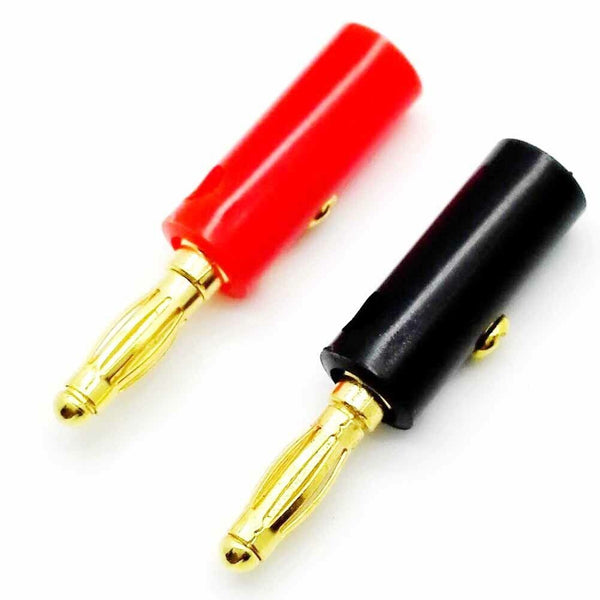 BlackRed Connector 4mm Gold Plated Banana Audio Speaker Plugs Connector
